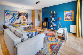 Stylish and colorful apartment with balcony